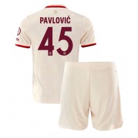 Camiseta Bayern Munich Aleksandar Pavlovic #45 Tercera Equipación Replica 2024-25 para niños mangas cortas (+ Pantalones cortos)